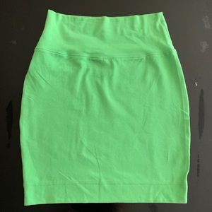 Green Body Con Skirt